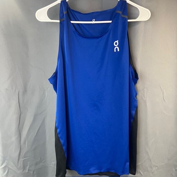 On Cloud Other - On Running Men's M Performance Tank Top Blue Reflective Lightweight Athletic